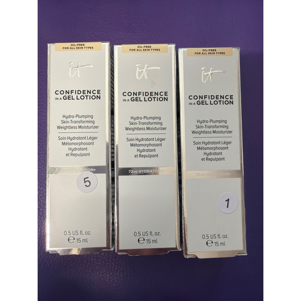 IT Cosmetics Confidence in a Gel Lotion Moisturizer 0.5oz Set of 3 Travel Size